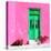 ¡Viva Mexico! Square Collection - Green Door & Pink Wall in Campeche-Philippe Hugonnard-Stretched Canvas
