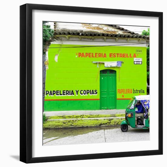 ¡Viva Mexico! Square Collection - Green Papeleria-Philippe Hugonnard-Framed Photographic Print