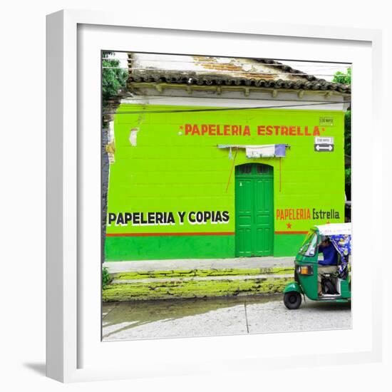 ¡Viva Mexico! Square Collection - Green Papeleria-Philippe Hugonnard-Framed Photographic Print