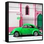 ¡Viva Mexico! Square Collection - Green VW Beetle in San Cristobal-Philippe Hugonnard-Framed Stretched Canvas