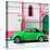¡Viva Mexico! Square Collection - Green VW Beetle in San Cristobal-Philippe Hugonnard-Stretched Canvas