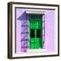 ¡Viva Mexico! Square Collection - Green Window in Campeche-Philippe Hugonnard-Framed Photographic Print