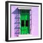 ¡Viva Mexico! Square Collection - Green Window in Campeche-Philippe Hugonnard-Framed Photographic Print
