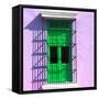 ¡Viva Mexico! Square Collection - Green Window in Campeche-Philippe Hugonnard-Framed Stretched Canvas