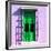 ¡Viva Mexico! Square Collection - Green Window in Campeche-Philippe Hugonnard-Framed Photographic Print