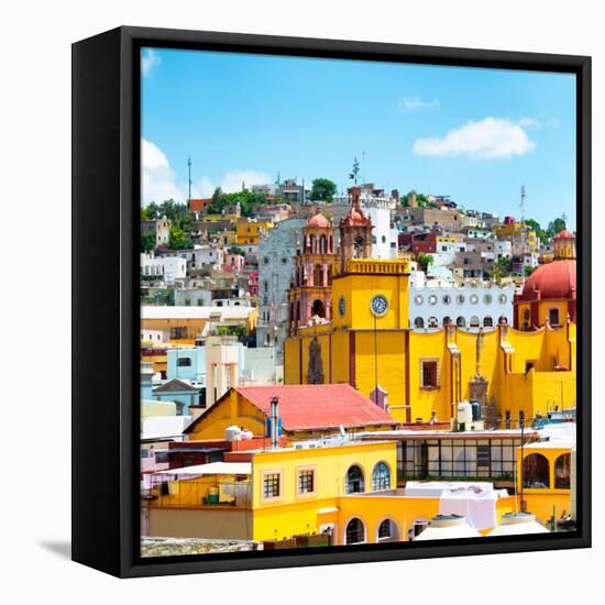 ¡Viva Mexico! Square Collection - Guanajuato Architecture VIII-Philippe Hugonnard-Framed Stretched Canvas