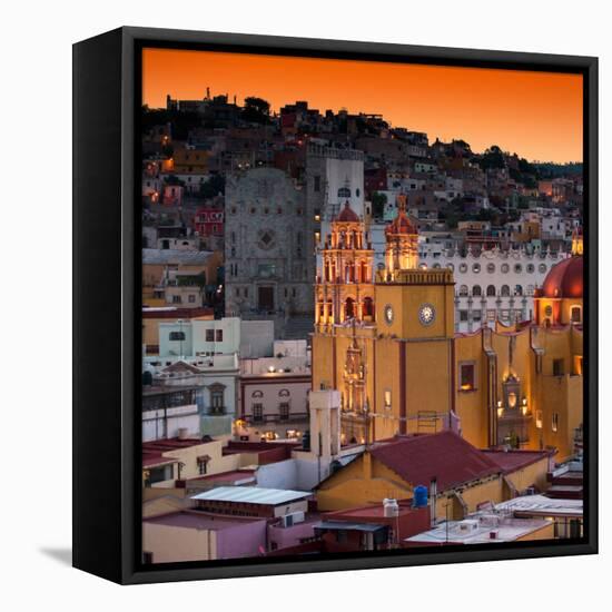 ¡Viva Mexico! Square Collection - Guanajuato at Sunset IV-Philippe Hugonnard-Framed Stretched Canvas