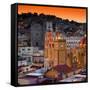 ¡Viva Mexico! Square Collection - Guanajuato at Sunset IV-Philippe Hugonnard-Framed Stretched Canvas