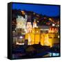 ¡Viva Mexico! Square Collection - Guanajuato Church by Night-Philippe Hugonnard-Framed Stretched Canvas