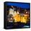 ¡Viva Mexico! Square Collection - Guanajuato Church by Night-Philippe Hugonnard-Framed Stretched Canvas