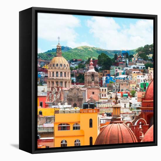 ¡Viva Mexico! Square Collection - Guanajuato Church Domes I-Philippe Hugonnard-Framed Stretched Canvas