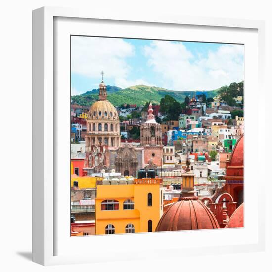 ¡Viva Mexico! Square Collection - Guanajuato Church Domes I-Philippe Hugonnard-Framed Photographic Print