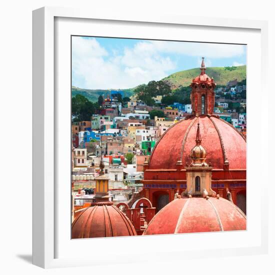 ¡Viva Mexico! Square Collection - Guanajuato Church Domes II-Philippe Hugonnard-Framed Photographic Print