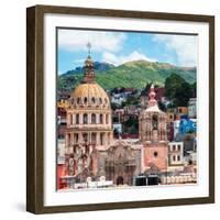 ¡Viva Mexico! Square Collection - Guanajuato Church Domes III-Philippe Hugonnard-Framed Photographic Print