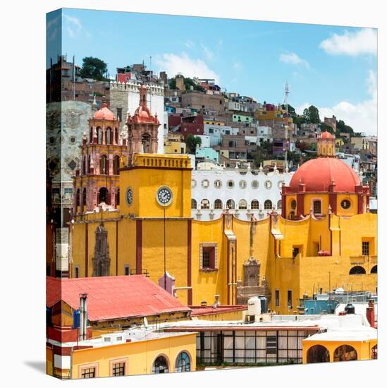 ¡Viva Mexico! Square Collection - Guanajuato Church Domes V-Philippe Hugonnard-Stretched Canvas