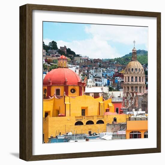 ¡Viva Mexico! Square Collection - Guanajuato Church Domes-Philippe Hugonnard-Framed Photographic Print