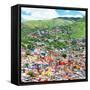 ¡Viva Mexico! Square Collection - Guanajuato Cityscape III-Philippe Hugonnard-Framed Stretched Canvas