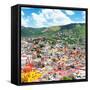 ¡Viva Mexico! Square Collection - Guanajuato Cityscape IV-Philippe Hugonnard-Framed Stretched Canvas