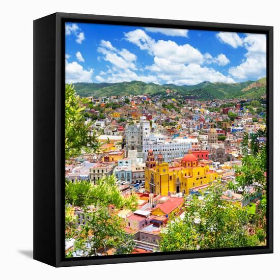 ¡Viva Mexico! Square Collection - Guanajuato Cityscape IX-Philippe Hugonnard-Framed Stretched Canvas