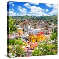 ¡Viva Mexico! Square Collection - Guanajuato Cityscape IX-Philippe Hugonnard-Stretched Canvas