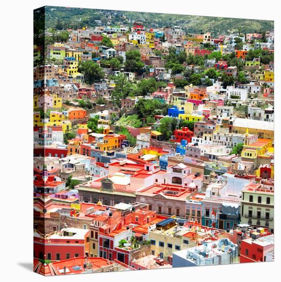 ¡Viva Mexico! Square Collection - Guanajuato Cityscape VII-Philippe Hugonnard-Stretched Canvas
