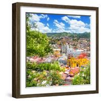 ¡Viva Mexico! Square Collection - Guanajuato Cityscape VIII-Philippe Hugonnard-Framed Photographic Print