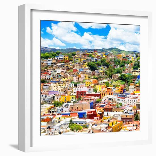 ¡Viva Mexico! Square Collection - Guanajuato Cityscape XIV-Philippe Hugonnard-Framed Photographic Print