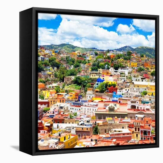 ¡Viva Mexico! Square Collection - Guanajuato Cityscape XV-Philippe Hugonnard-Framed Stretched Canvas