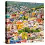 ¡Viva Mexico! Square Collection - Guanajuato Cityscape XVI-Philippe Hugonnard-Stretched Canvas