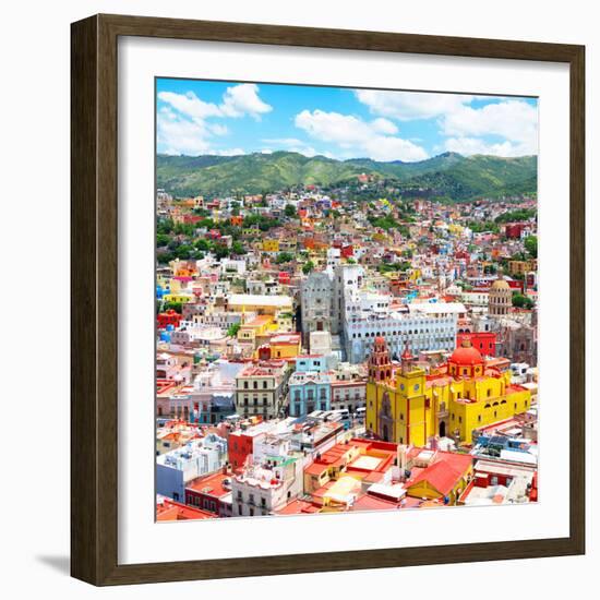 ¡Viva Mexico! Square Collection - Guanajuato Cityscape-Philippe Hugonnard-Framed Photographic Print