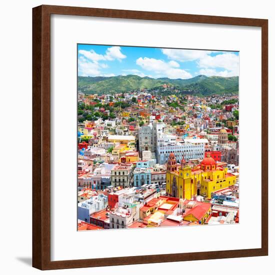 ¡Viva Mexico! Square Collection - Guanajuato Cityscape-Philippe Hugonnard-Framed Photographic Print