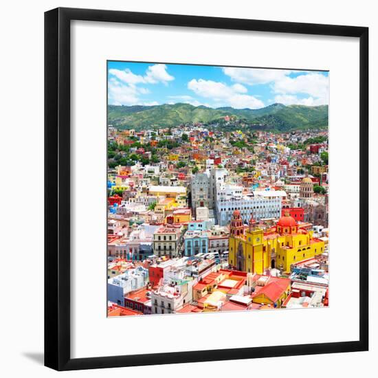 ¡Viva Mexico! Square Collection - Guanajuato Cityscape-Philippe Hugonnard-Framed Photographic Print