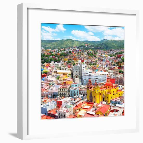 ¡Viva Mexico! Square Collection - Guanajuato Cityscape-Philippe Hugonnard-Framed Photographic Print