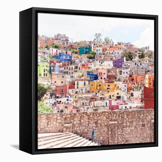 ¡Viva Mexico! Square Collection - Guanajuato Colorful City II-Philippe Hugonnard-Framed Stretched Canvas