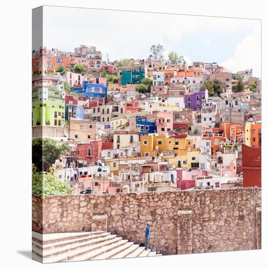 ¡Viva Mexico! Square Collection - Guanajuato Colorful City II-Philippe Hugonnard-Stretched Canvas