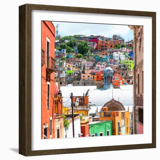 ¡Viva Mexico! Square Collection - Guanajuato Colorful City III-Philippe Hugonnard-Framed Photographic Print