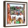 ¡Viva Mexico! Square Collection - Guanajuato Colorful City III-Philippe Hugonnard-Framed Photographic Print