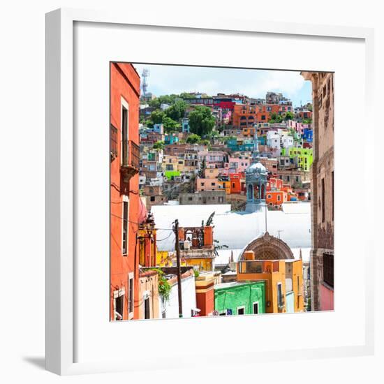 ¡Viva Mexico! Square Collection - Guanajuato Colorful City III-Philippe Hugonnard-Framed Photographic Print