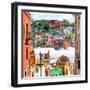 ¡Viva Mexico! Square Collection - Guanajuato Colorful City III-Philippe Hugonnard-Framed Photographic Print