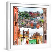 ¡Viva Mexico! Square Collection - Guanajuato Colorful City III-Philippe Hugonnard-Framed Photographic Print