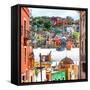 ¡Viva Mexico! Square Collection - Guanajuato Colorful City III-Philippe Hugonnard-Framed Stretched Canvas