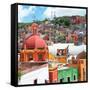 ¡Viva Mexico! Square Collection - Guanajuato Colorful City V-Philippe Hugonnard-Framed Stretched Canvas