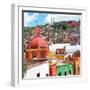 ¡Viva Mexico! Square Collection - Guanajuato Colorful City V-Philippe Hugonnard-Framed Photographic Print