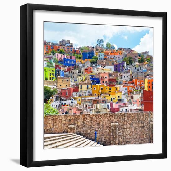 ¡Viva Mexico! Square Collection - Guanajuato Colorful City-Philippe Hugonnard-Framed Premium Photographic Print