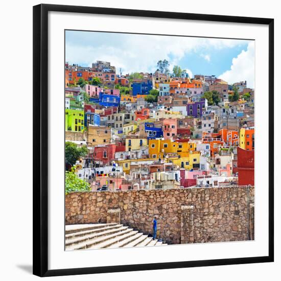 ¡Viva Mexico! Square Collection - Guanajuato Colorful City-Philippe Hugonnard-Framed Photographic Print