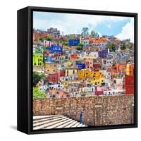 ¡Viva Mexico! Square Collection - Guanajuato Colorful City-Philippe Hugonnard-Framed Stretched Canvas