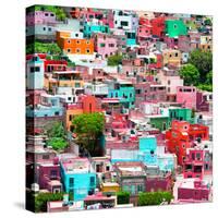 ¡Viva Mexico! Square Collection - Guanajuato Colorful Cityscape II-Philippe Hugonnard-Stretched Canvas