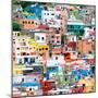 ¡Viva Mexico! Square Collection - Guanajuato Colorful Cityscape III-Philippe Hugonnard-Mounted Photographic Print