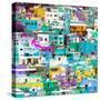 ¡Viva Mexico! Square Collection - Guanajuato Colorful Cityscape V-Philippe Hugonnard-Stretched Canvas