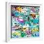 ¡Viva Mexico! Square Collection - Guanajuato Colorful Cityscape V-Philippe Hugonnard-Framed Photographic Print